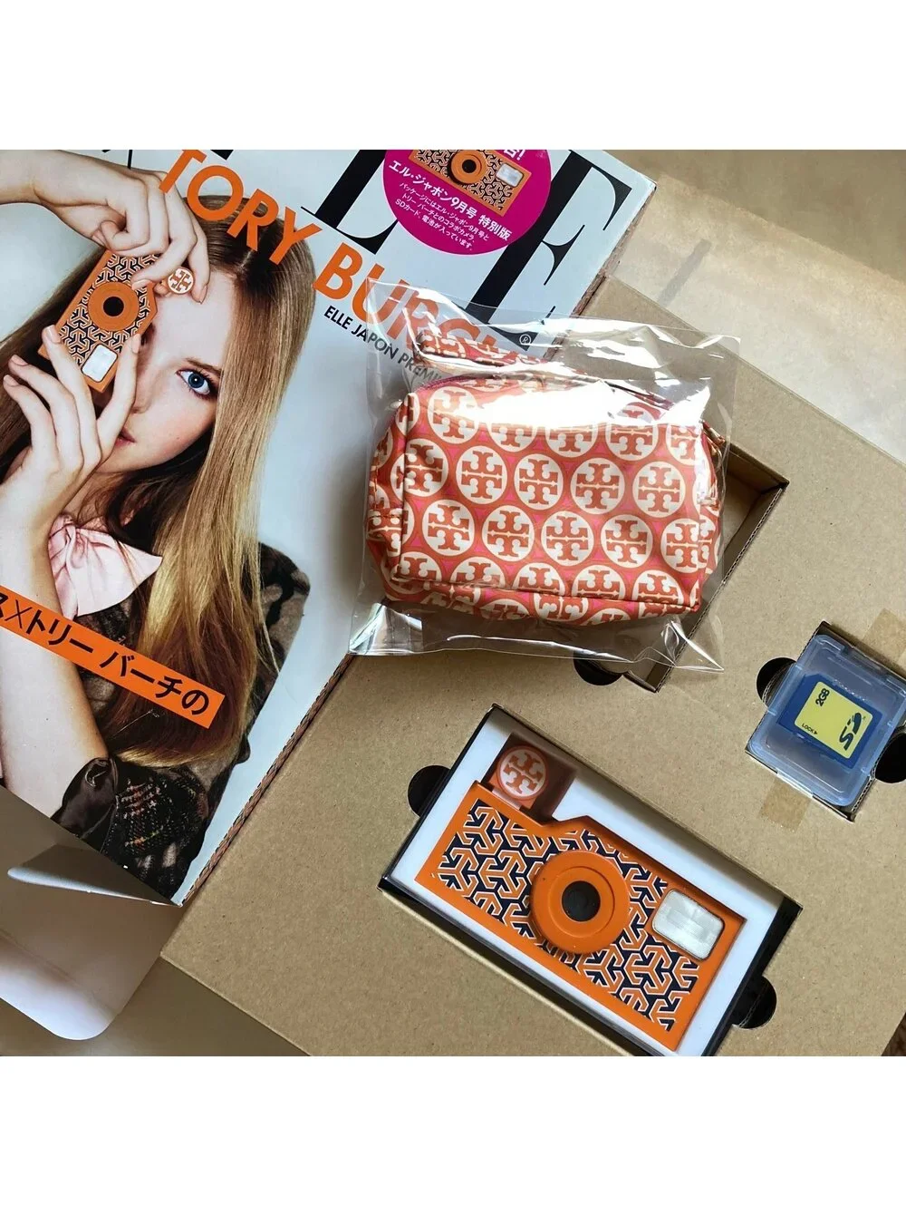 Tory Burch Qlix Toy Digital Camera Compact Elle Japan Magazine Set Limited